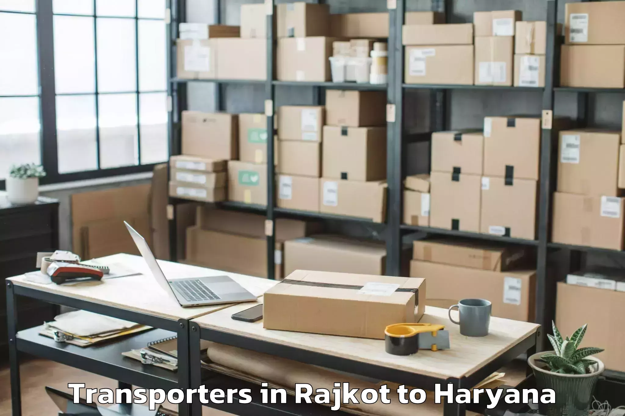 Top Rajkot to Khewra Transporters Available